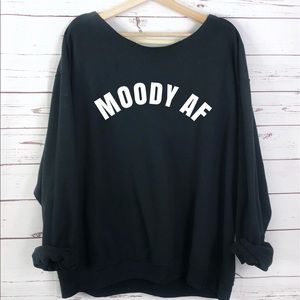NEW MOODY AF Graphic Slouchy Sweatshirt S-5X